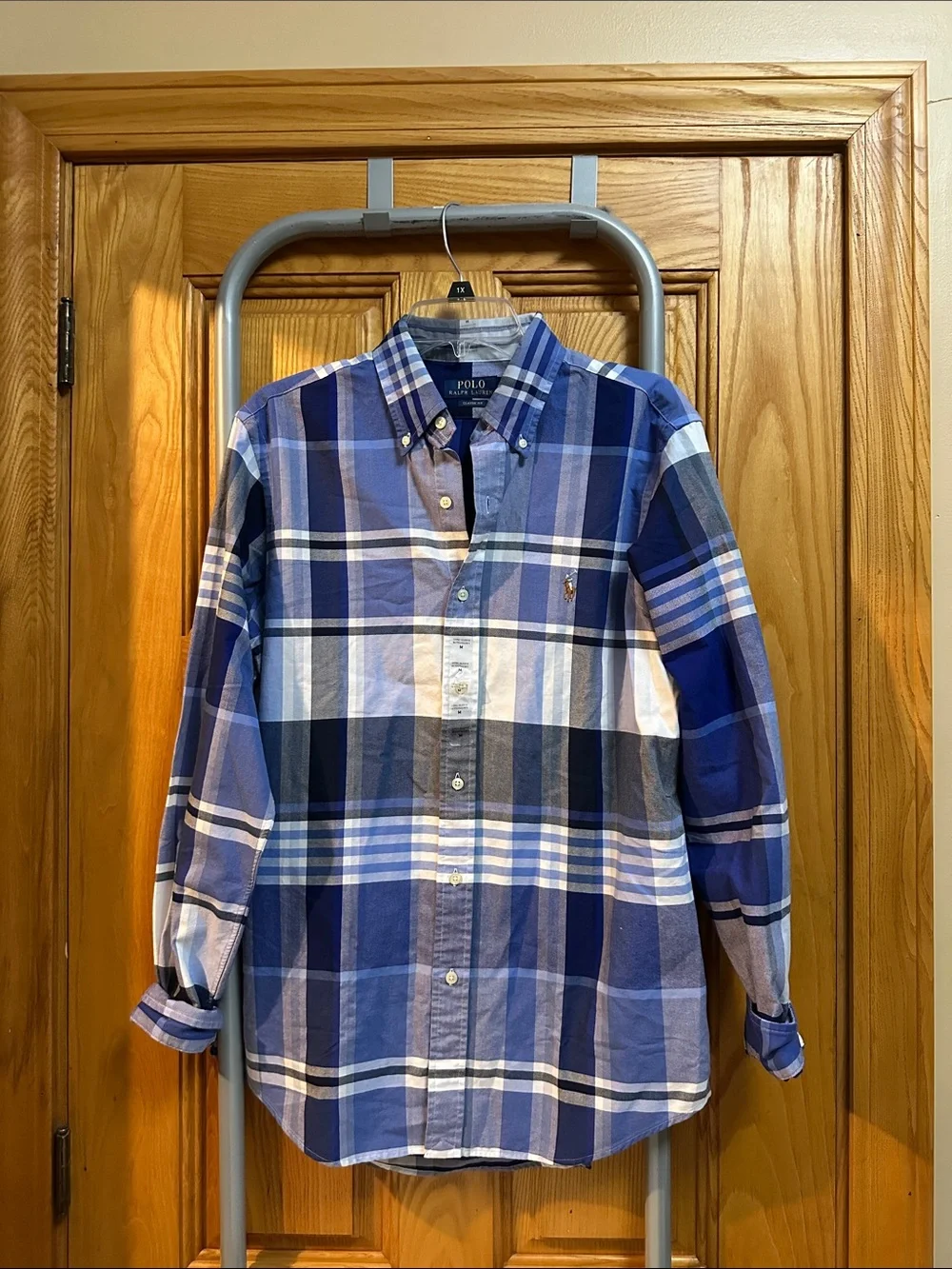 Polo by Ralph Lauren Blue and White Plaid Button-Down Shirt